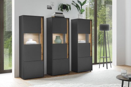 City-living von Kollektion Letz - Vitrinen-Set AA AC 17 in Anthrazit