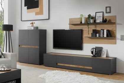 City-living von Kollektion Letz - Wohnwand AA AC 16 in Anthrazit