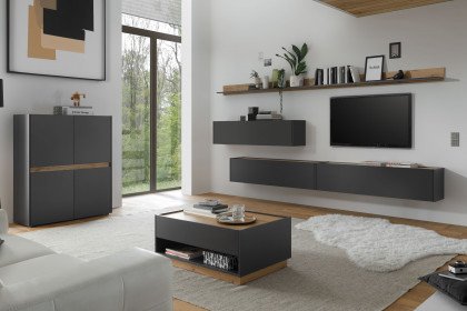 City-living von Kollektion Letz - Wohnwand AA AC 12 in Anthrazit