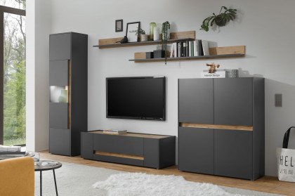 City-living von Kollektion Letz - Wohnwand AA AC 20 in Anthrazit