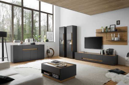 City-living von Kollektion Letz - Wohnwand AA AC 21 in Anthrazit
