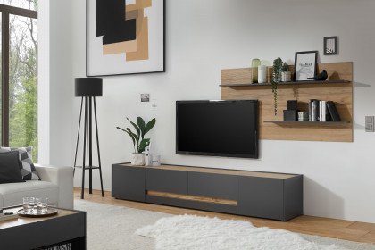 City-living von Kollektion Letz - Wohnwand AA AC 15 in Anthrazit
