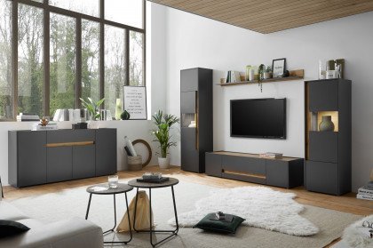City-living von Kollektion Letz - Wohnwand AA AC 19 in Anthrazit