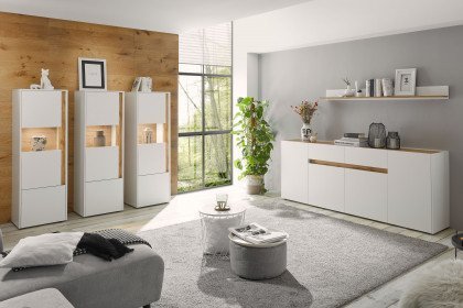 City-living von Kollektion Letz - Sideboard AW WC Ci 52 weiß/ Eiche