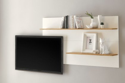 City-living von Kollektion Letz - Wandpaneel AW WC Ci 72 weiß/ Wotan Eiche