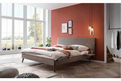 Concept-Line von BED BOX - Holzbett Wildeiche grau