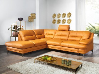 Bologna von COTTA - Eckgarnitur links amber