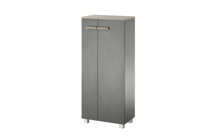 Solid von Kollektion Letz - Mittelschrank Eiche & anthrazit matt