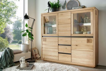 WZ-0159 von GK Möbelvertrieb - Highboard II aus Wildeiche