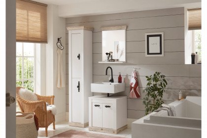 Florenz von Kollektion Letz - Badezimmer in Pinie Weiß/ Oslo Pinie