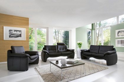 Modell 525 von Sofa-Team - Lederduo schwarz