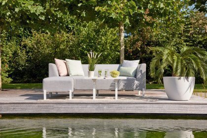 Dion aus der Kollektion Letz - Loungeset light grey & white