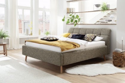 Mila von Meise Möbel - Polsterbett KT2 braun mit Bettkasten