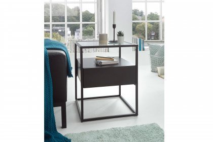 Evora von A Better Place - Beistelltisch 58653SM7 schwarz matt circa 54 cm hoch
