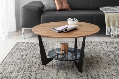 Cadiz von A Better Place - Couchtisch Eiche natur/ Glas grau