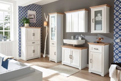 Jasmin aus der Kollektion Letz - Badezimmer mit Absetzung und Artisan Eiche