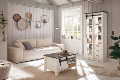 Sherwood von Kollektion Letz - Vitrine 1P PA SC 24 weiß