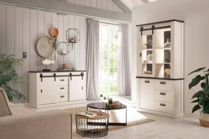 Sherwood von Kollektion Letz - Vitrine 1P PA SC 25 weiß