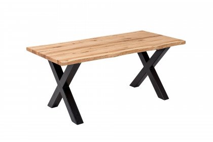 Tristan aus der Kollektion Letz - Esszimmertisch mit X-Gestell