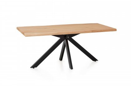 Tristan aus der Kollektion Letz - Esstisch mit schwarzem Spider-Gestell