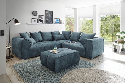 London von ED-Lifestyle - Eckgarnitur rechts smoke blue