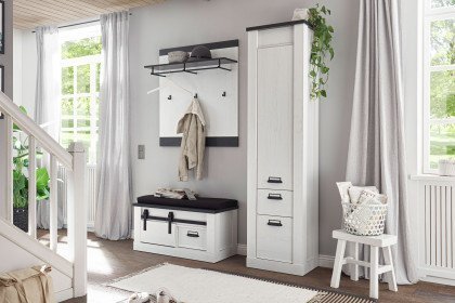 Sherwood von Kollektion Letz - Garderobe Pinie weiß & anthrazit