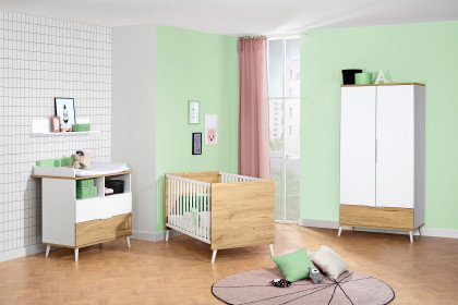 Maly von vito - Babyzimmer-Einrichtung weiß - Eiche Montana