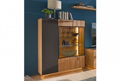 Samadi von MONDO - Highboard Salzkammergut Alteiche/ schiefergrau