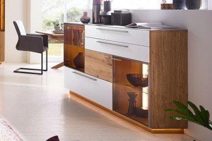 Samadi von MONDO - Sideboard mit Satinglas snow