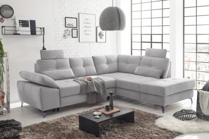 Ancona von ED-Lifestyle - Ecksofa rechts silver