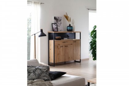 Lantana 1056 von vito - Highboard Balkeneiche/ Metall