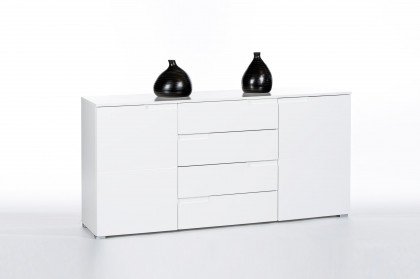 Spice living aus der Kollektion Letz - Sideboard 8 weiß in Hochglanz