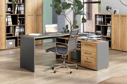 Podium von vito - Winkelschreibtisch mit Sideboard