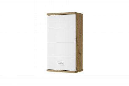 Pool aus der Kollektion Letz - Wandschrank in Weiß und Artisan Eiche