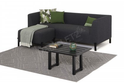 Dion aus der Kollektion Letz - Loungeset schwarz mit Loungetisch