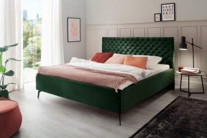 La Maison von Meise Möbel - Polsterbett dunkelgrün mit Bettkasten