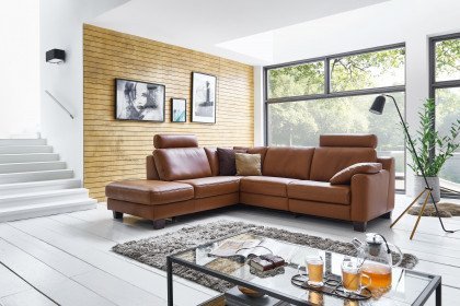 Maestra von MONDO - Ecksofa Variante links cognac