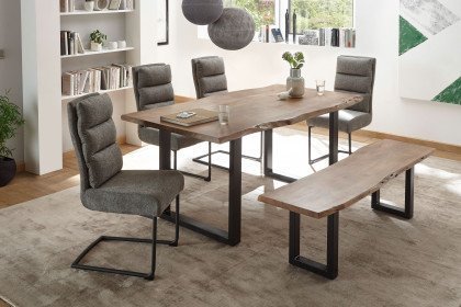 India aus der Kollektion Letz - Esstisch mit Tischplatte aus Akazie