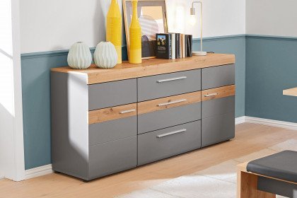 Lucera 150 von LIV'IN - Sideboard in Basalt/ Eiche