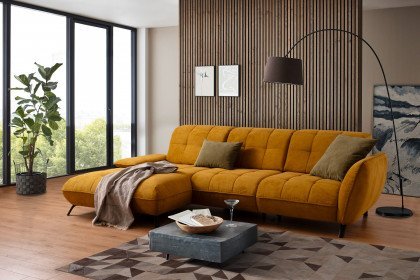 Creda von vito - Ecksofa Variante links mustard