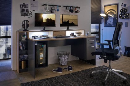 Highscore 4 aus der Kollektion Letz - Schreibtisch mit Beleuchtung