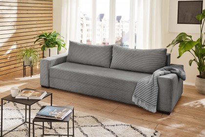 Trier-SO210 von Sun Garden - Schlafsofa Cord grau