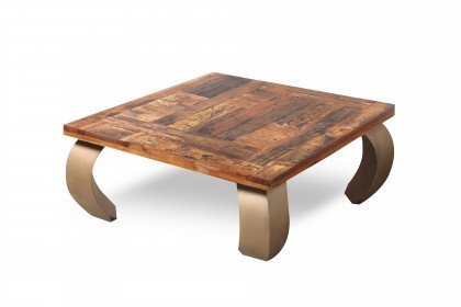 Hudson aus der Kollektion Letz - Couchtisch 2166 old recycled wood/ gold