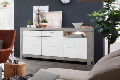 Panda1030 von vito - Sideboard mit inkludierter LED-Beleuchtung in Weiß