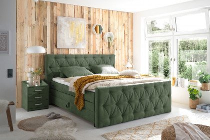 Casablanca von ED-Lifestyle - Boxspringbett 180 winter moss