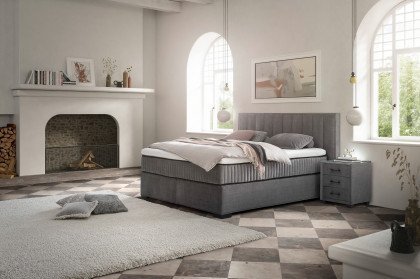 Licata von ED-Lifestyle - Boxspringbett 180 grey