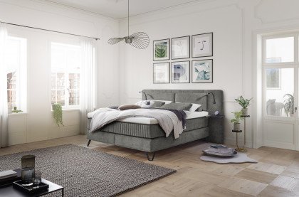 Milazzo von ED-Lifestyle - Boxspringbett 180 graphite