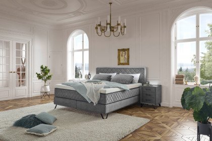 Diamond-Dream von ED-Lifestyle - Boxspringbett 180 grey