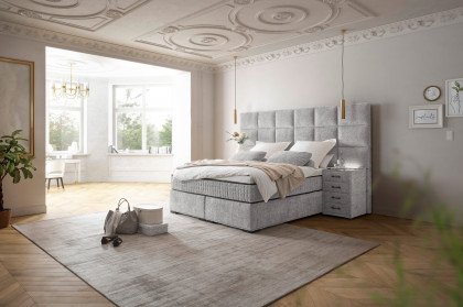 Naro XL von ED-Lifestyle - Boxspringbett 180 silver