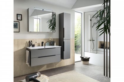 Arta-Care von Mondo - Badezimmer in Glas metallic & quarzgrau matt